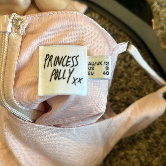 PRINCESS POLLY COTTAGE HILL MINI DRESS IN BLUSH - Picture 5 of 7